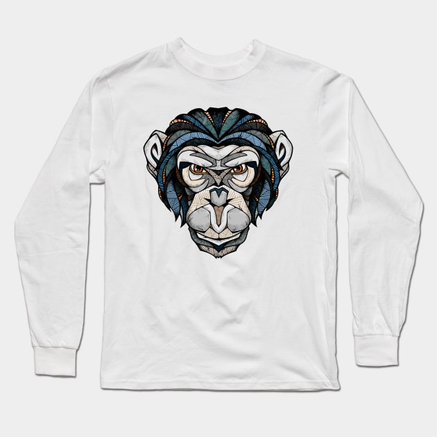 Chimp Long Sleeve T-Shirt by AndreasPreis